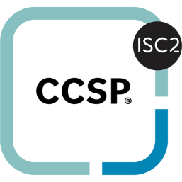 A blue and black logo with the word isc 2 in it.